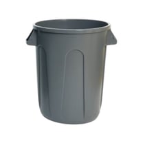 ABCO 44 Gallon Round Garbage Can - Gray (BS-44G)