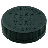 Black CRC (Child Resistant Closure) Cap 53-400 Universal HIS Liner (750/case)