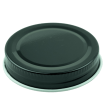 Black Metal 58-400 Lid with standard plastisol liner for 4oz Clear Frosted Jar ONLY (1890/cs)