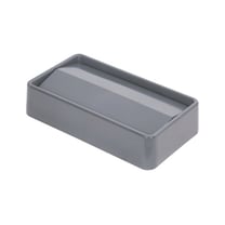 Carlisle 34202423 - TrimLine Rectangular Swing Top Trash Can Lid 15 & 23 Gallon - Gray