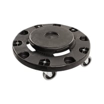 Carlisle 3691103 - Bronco Round Trash Can Dolly 20, 32, 44 and 55 Gallon - Black