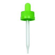 CRC (Child Resistant Closure) Dropper - Lime Green - 76mm 20-400(1400/case)