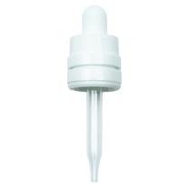 CRC/TE (Child Resistant Closure/Tamper Evident) Super Dropper - White - 65mm 18-415(1400/case)