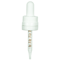 CRC/TE Super Dropper - White - 65mm - 18-415 with Large Bulb with markings(1400/case)