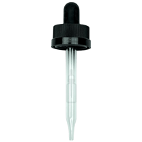18-400 Black CRC Dropper with 76 mm Glass Pipette - (1000/Case)
