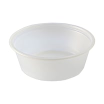 Fabri-Kal Translucent PS Plastic Squat Portion Cup, 1.5 oz - (2500/Case) PC150S