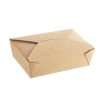 Kraft PLA Lined Compostable #3 Take-Out Container 7.75" x 5.5" x 2.5" - (200/Case)