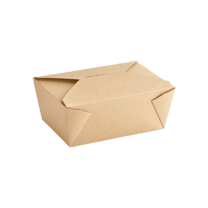 Kraft PLA Lined Compostable #4 Paper Take-Out Container 7.75" x 5.5" x 3.5" - (200/Case)