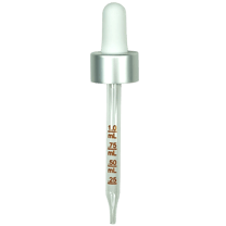 Non CRC Dropper - Matte Silver Skirt/Shiny White Bulb w/Markings 91mm 20-400 (1496/Case)