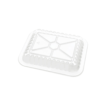 Oblong Clear Plastic Dome Lid for 1.5 lb. Deep Foil Take-Out Container - (500/Case)