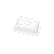 Oblong Clear Plastic Dome Lid for 1 lb. Foil Take-Out Container - (500/Case)