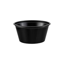 Solo Black PS Plastic Portion Cup, 2 oz - (2500/Case) P200BLK