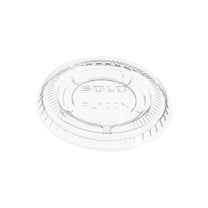 Solo Clear PET Plastic Souffle Cup Lid, 1 oz - (2500/Case) PL100N