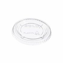 Solo Clear PET Plastic Souffle Cup Lid, Fits 1.5 - 2.5 oz - (2500/Case) PL200N