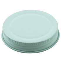 4oz White Metal 58-400 Lid With Standard Plastisol Liner - Clear Frosted Jar Only (1890/Case)