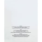 10 x 15" - 2 Mil Flat Suffocation Warning Poly Bags