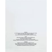 12 x 18" - 1 Mil (100 Pack) Flat Suffocation Warning Poly Bags