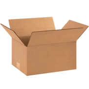12" x 9" x 6" Corrugated Shipping Box – Kraft 32 ECT, Single Wall - (25/Bundle)