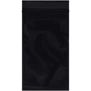 3 x 5" - 2 Mil Black Reclosable Poly Bags