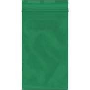 3 x 5" - 2 Mil Green Reclosable Poly Bags