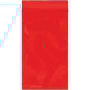 3 x 5" - 2 Mil Red Reclosable Poly Bags