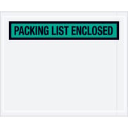 4 1/2 x 5 1/2" Green "Packing List Enclosed" Envelopes