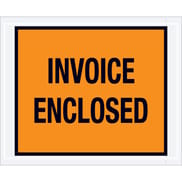 4 1/2 x 5 1/2" Orange "Invoice Enclosed" Envelopes
