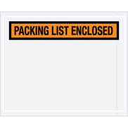 4 1/2 x 5 1/2" Orange "Packing List Enclosed" Envelopes