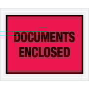 4 1/2 x 5 1/2" Red "Documents Enclosed" Envelopes