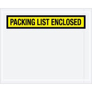 4 1/2 x 5 1/2" Yellow "Packing List Enclosed" Envelopes
