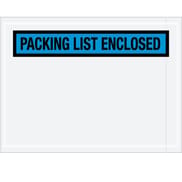 4 1/2 x 6" Blue "Packing List Enclosed" Envelopes
