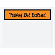 4 1/2 x 6" Orange "Packing List Enclosed" Envelopes
