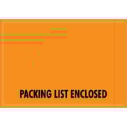 4 1/2 x 6" - Orange "Packing List/Invoice Enclosed" Envelopes
