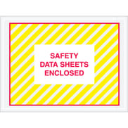 4 1/2 x 6" "Safety Data Sheets Enclosed" SDS Envelopes