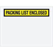 4 1/2 x 6" Yellow "Packing List Enclosed" Envelopes