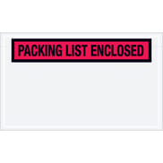 4 1/2 x 7 1/2" Red "Packing List Enclosed" Envelopes