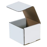 4 3/8 x 4 3/8 x 3 1/2" White Corrugated Mailers