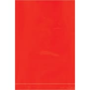 4 x 6" - 2 Mil Red Flat Poly Bags (100 Pack)