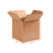 4" x 4" x 4" Corrugated Shipping Box – Kraft 32 ECT, Single Wall - (25/Bundle)