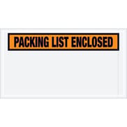 5 1/2 x 10" Orange "Packing List Enclosed" Envelopes