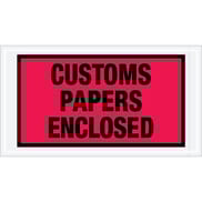 5 1/2 x 10" Red "Customs Papers Enclosed" Envelopes