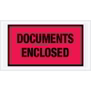 5 1/2 x 10" Red "Documents Enclosed" Envelopes