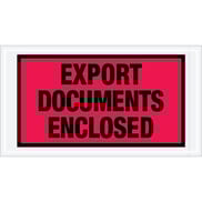 5 1/2 x 10" Red "Export Documents Enclosed" Envelopes