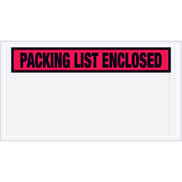 5 1/2 x 10" Red "Packing List Enclosed" Envelopes