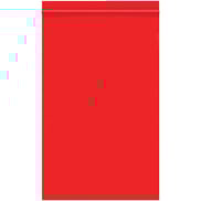 5 x 8" - 2 Mil Red Reclosable Poly Bags