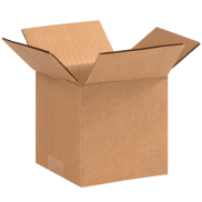 5" x 5" x 5" Corrugated Shipping Box – Kraft 32 ECT, Single Wall - (25/Bundle)