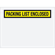 6 3/4 x 5" Yellow "Packing List Enclosed" Envelopes