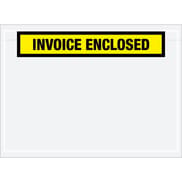 7 1/2 x 5 1/2" Yellow "Invoice Enclosed" Envelopes