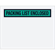 7 x 5 1/2" Green "Packing List Enclosed" Envelopes