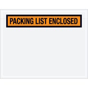 7 x 5 1/2" Orange "Packing List Enclosed" Envelopes